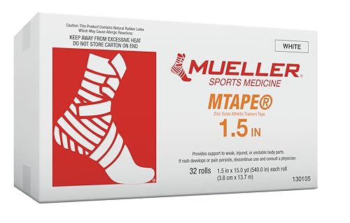Mueller Sports Medicine 130105 Mtape Athletic Tape White Pack of 32
